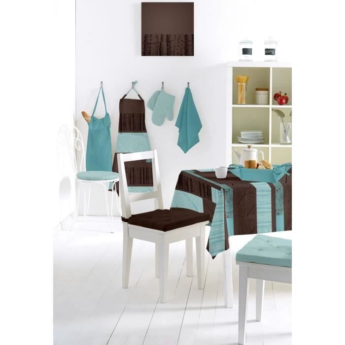 Nappe toile cirée ECORCE AQUA 140x240cm pour 9€