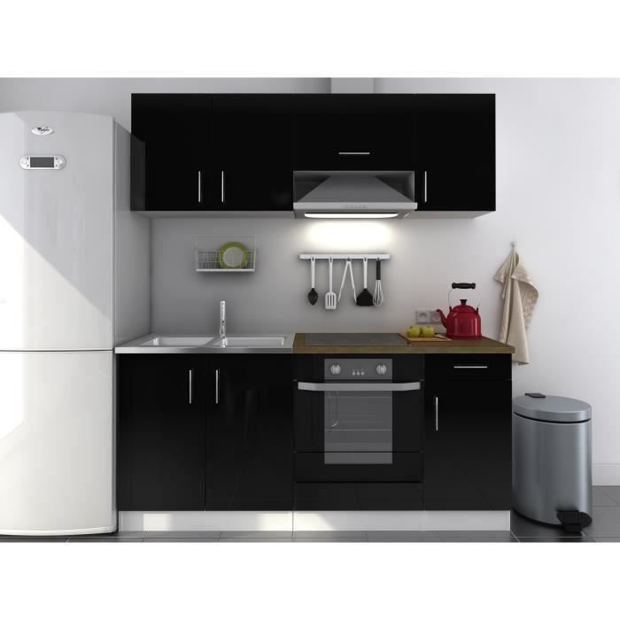 EVO Cuisine complete laquée noire 180 cm pour 302€