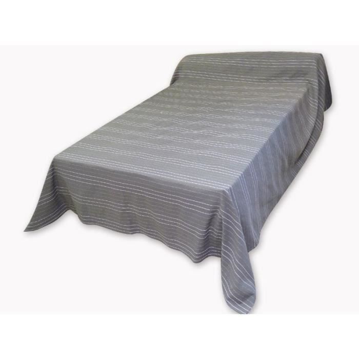 Couvre-lit ALLAN Gris 180x220 cm pour 13€