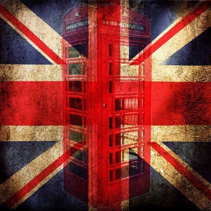 Tableau Plexi Union Jack Vintage cabine pour 20€