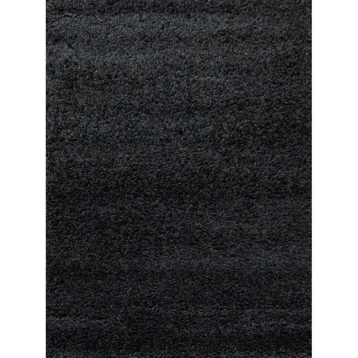 Tapis Shaggy Déco Noir 120x160 40mm pour 34€