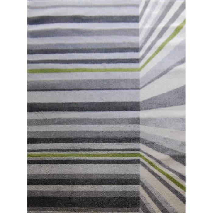 Tapis TIME Gris - Vert - Ivoire 120*160 cm pour 40€