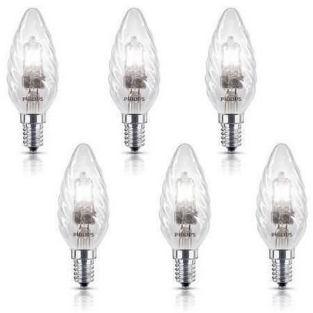 Flamme Torsadée 6 Ampoules EcoHalo 18W E14 pour 9€