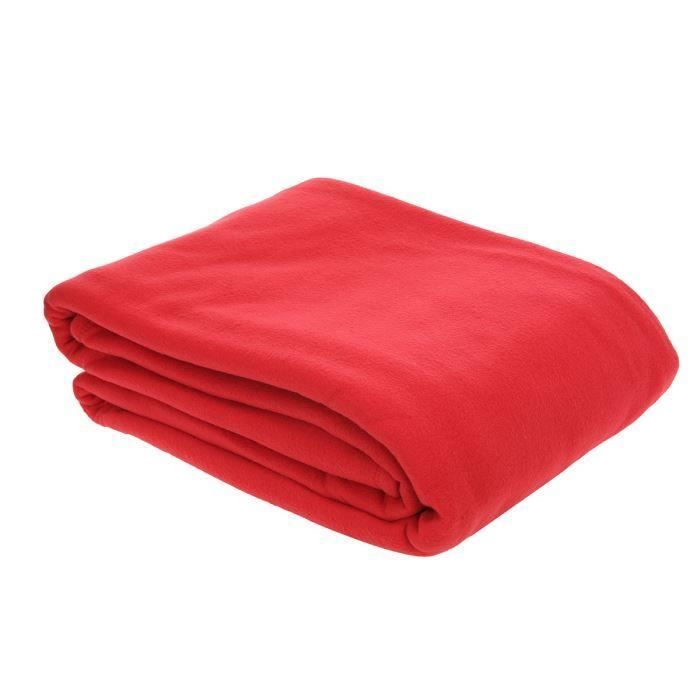 Couv. Polaire 350g/m2 ROUGE 240x260cm pour 23€