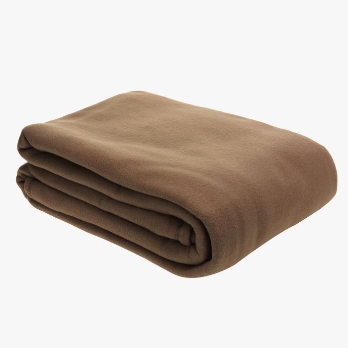 Couv. Polaire 350g/m2 CHOCOLAT 240x260cm pour 23€