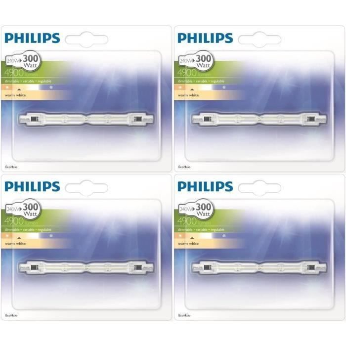 Crayon 118mm, 4 Ampoules EcoHalo 240W R7s pour 7€
