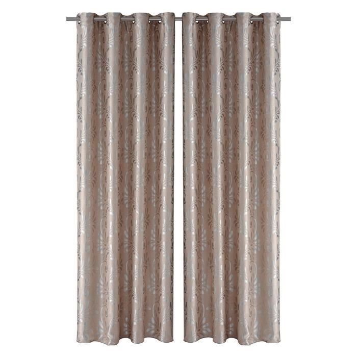 Paire de Rideaux Occultants CITY BEIGE 140x260cm pour 83€