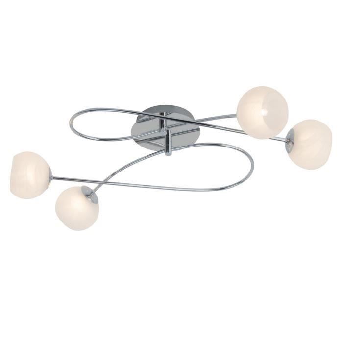 Suspension - chrome/blanc - métal/verre - G9 pour 41€