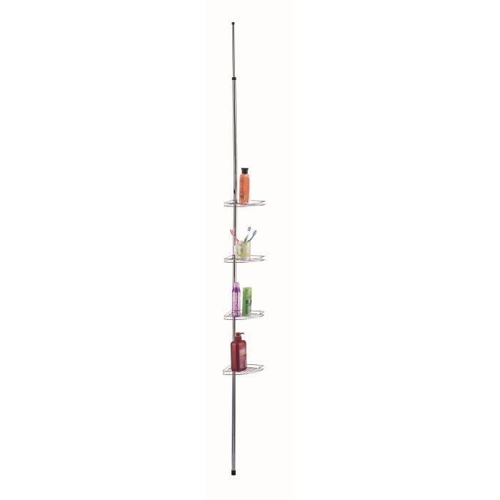 Colonne téléscopique métal chromé pour 23€