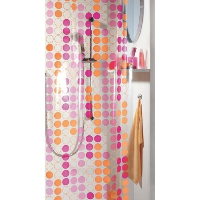 Rideau de douche digital 180x200 pink pour 8€