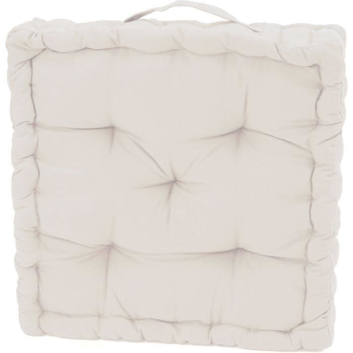 Coussin de sol serge blanc 40x40x10 pour 7€