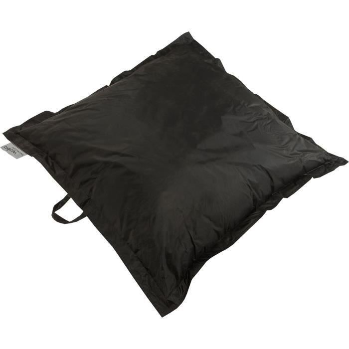 Coussin Pouf XL imperméable noir 120x120 cm pour 38€