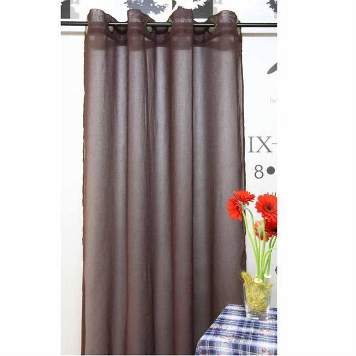 Voilage Uni Chocolat 140x240cm pour 18€