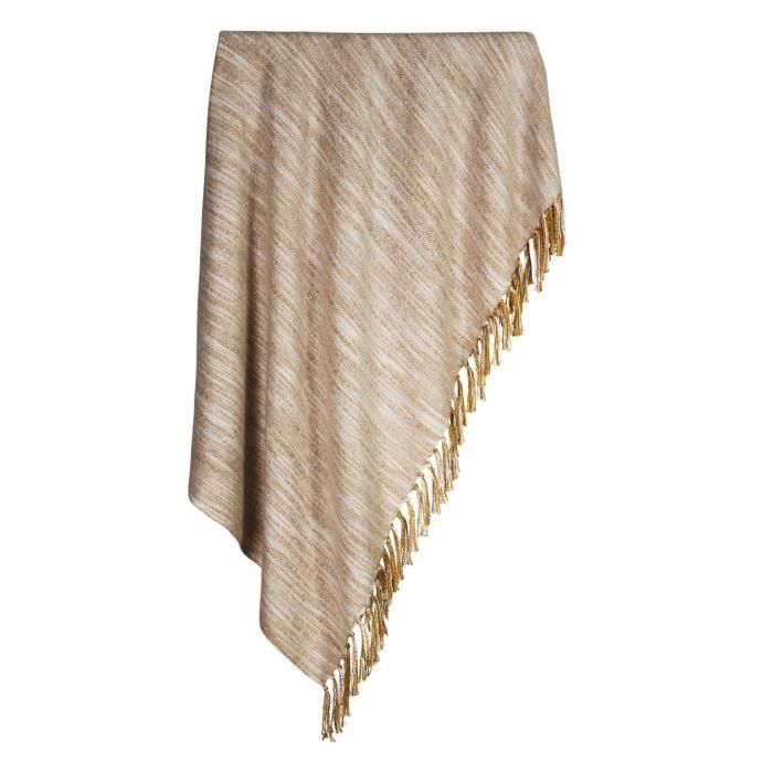 Plaid Joycy acrylique franges - 130*170 cm - Gris pour 20€