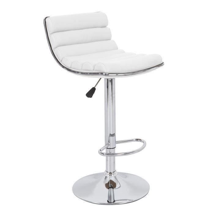 Lot de 2 tabourets de bar TYRE Blanc pour 80€