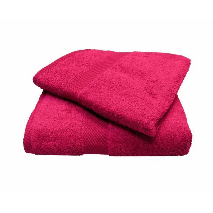 Set 2 serviettes 50x100cm MYSTIC PINK pour 9€