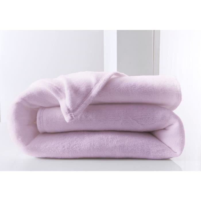 Plaid moelleux 125/150 today poudre de lila pour 8€