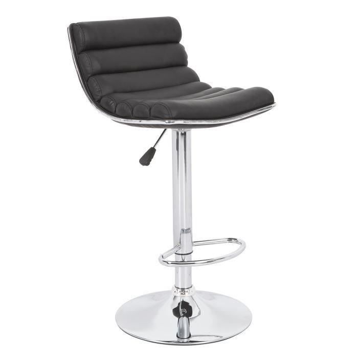 Lot de 2 tabourets de bar TYRE Noir pour 80€