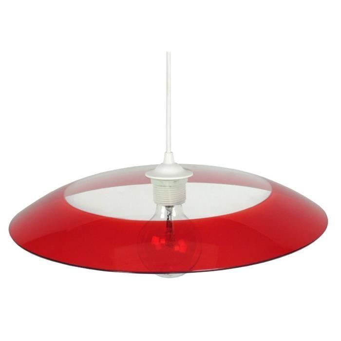 Suspension ronde verre bombé D.40cm, decor pour 17€