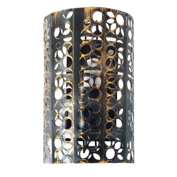 Applique métal perfore, forme cylindrique pour 10€