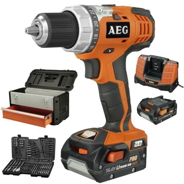 Perceuse 2X14V +100access +Coffret métal pour 212€
