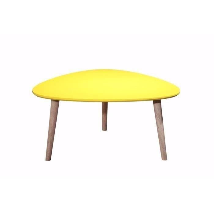 table basse contemporaine jaune