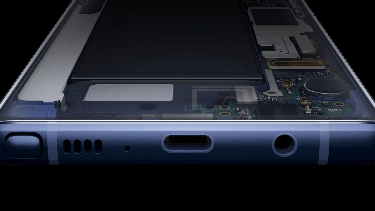 La vue intérieure du Samsung Galaxy Note 9
