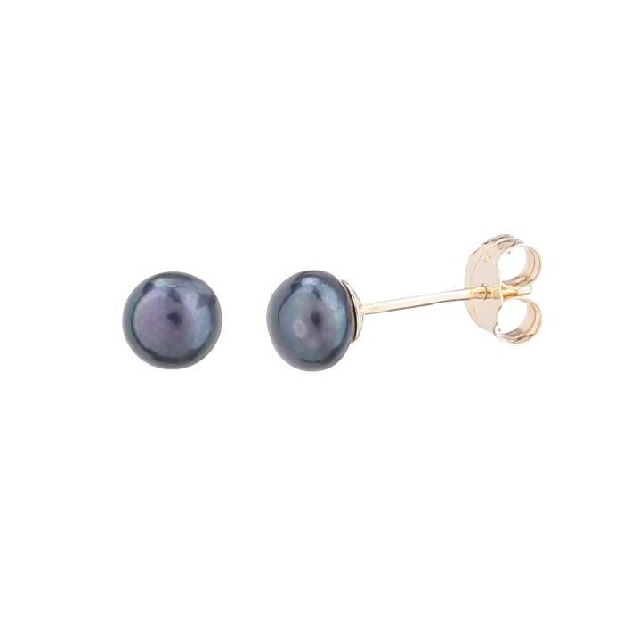 PERLINEA Boucles d'Oreilles Or Jaune 375° et Perles de Culture Femme