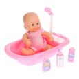 POUPEE - POUPON Bébé 33cms dans son bain + accessoires