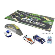 JEU DE PLATEAU  Tapis de jeu "Le Mans" + voitures + lanceur