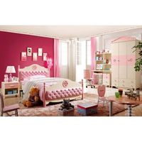 Chambre enfant complète, 5 pièces, Rose Princess Chambre enfant complète, 5 pièces, Rose Princess