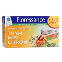 FLORESSANCE Tisane Thym Miel Citron 24 sachets FLORESSANCE Tisane Thym Miel Citron 24 sachets