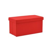 Coffre pouf pliant SUNNY 2 places rouge Coffre pouf pliant SUNNY 2 places rouge
