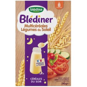 BLEDINA Céréales Bébé Bledîner Légumes du Soleil - 240 gr - D?s 8 Mois