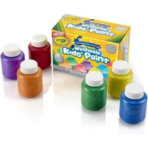 CRAYOLA 6 Pots de peinture métallique lavable