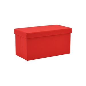 Coffre pouf pliant SUNNY 2 places rouge
