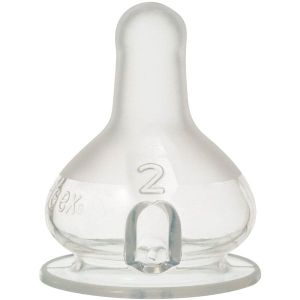 TIGEX 2 tétines Silicone Base Etroite Air Control 12 mois + Petit déjeuner