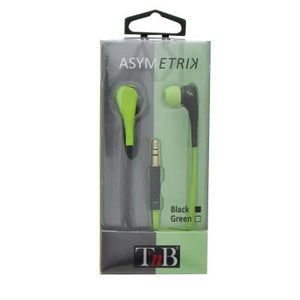 TNB ecouteurs stereo asymetrik vert/noir Tous lect