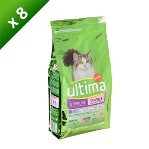 ULTIMA Croquettes ? la truite - Pour chat adulte stérilisé et sensible - (x8)