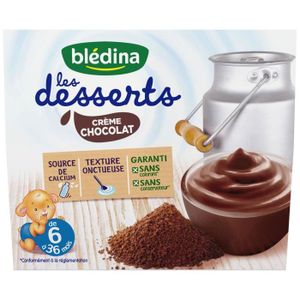 Blédi'délice crème dessert chocolat 4x100g dès 6 mois