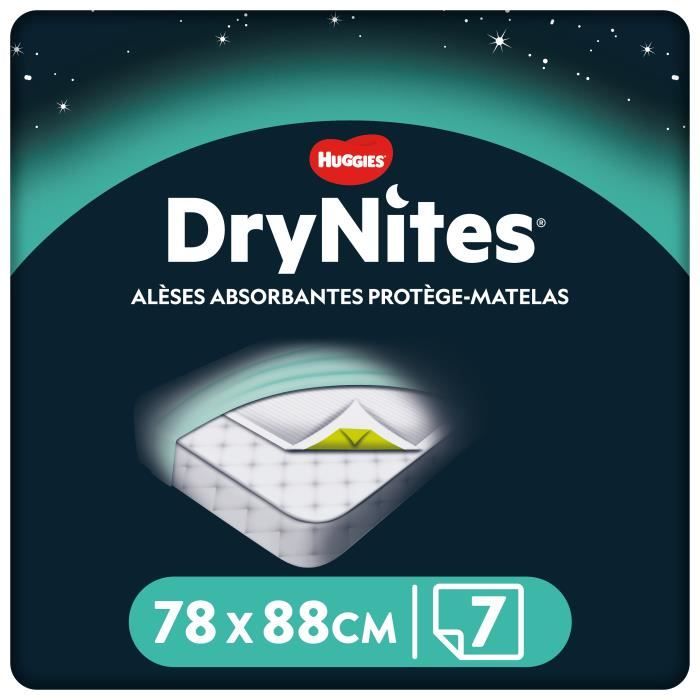 huggies dry nites alese protege matelas jetable Blanc Achat / Vente