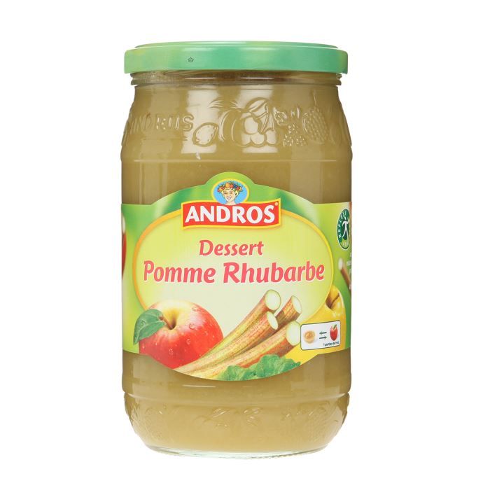 ANDROS Compote Pomme Rhubarbe Bocal 750g Achat / Vente compote ANDROS
