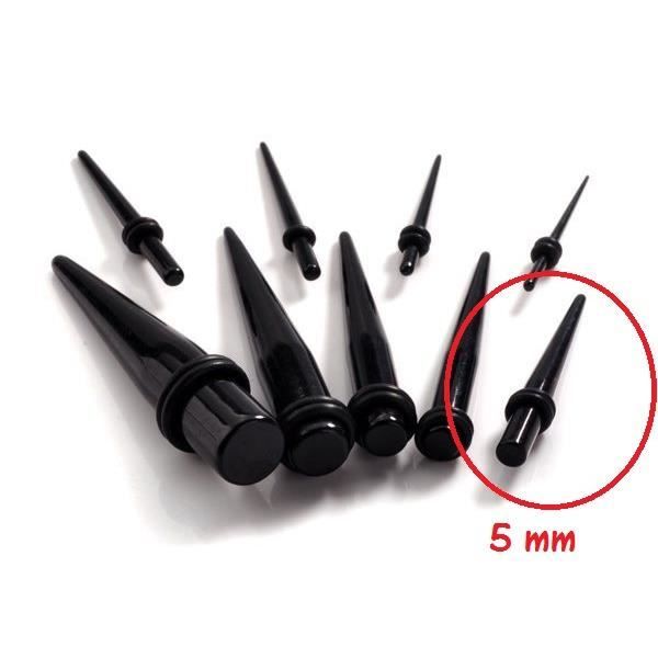 piercinExpandeur Ecarteur acrylique noir 5 mm Achat / Vente écarteur