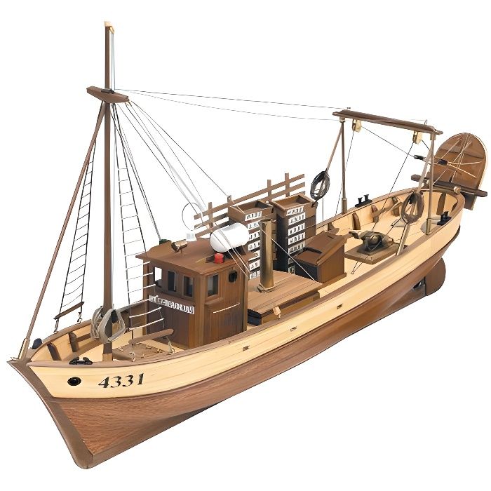 MAQUETTE BATEAU DE PECHE EN BOIS A MONTER, Galerie Creation