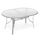 TABLE DE JARDIN VENDUE SEULE PARAISO Table Ovale verre/acier 160 cm gris