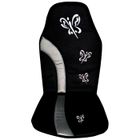  Couvre siège Broderies Papillons Blanc