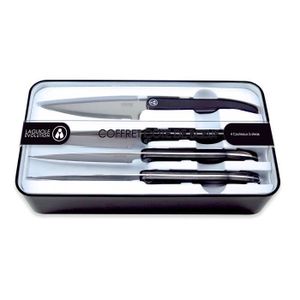 LAGUIOLE Set 4 Couteaux Côte de Boeuf NOIR