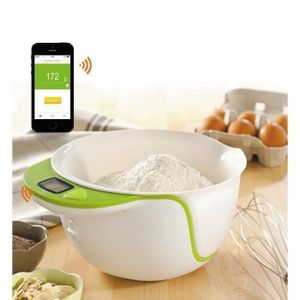 BCC001 Balance de cuisine avec connexion Bluetooth ? Blanc/Vert