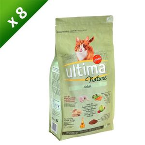 ULTIMA Nature Croquettes au poulet - Pour chat adulte - (x8)