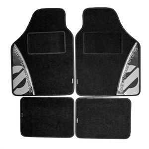 Sparco Jeu de 4 tapis tissu siglé noir
